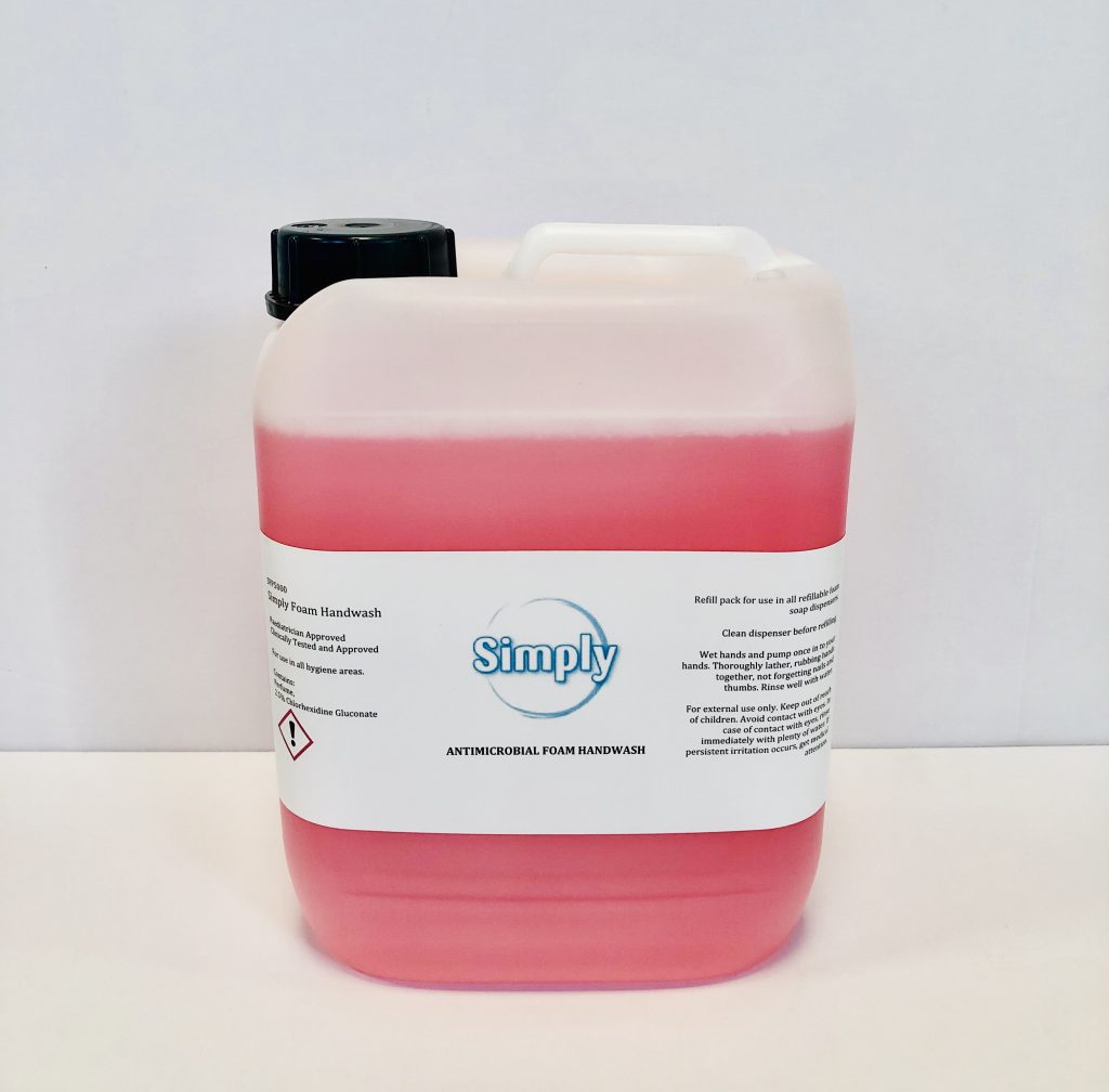 Simply Foam Hand Wash Antimicrobial 5L refill